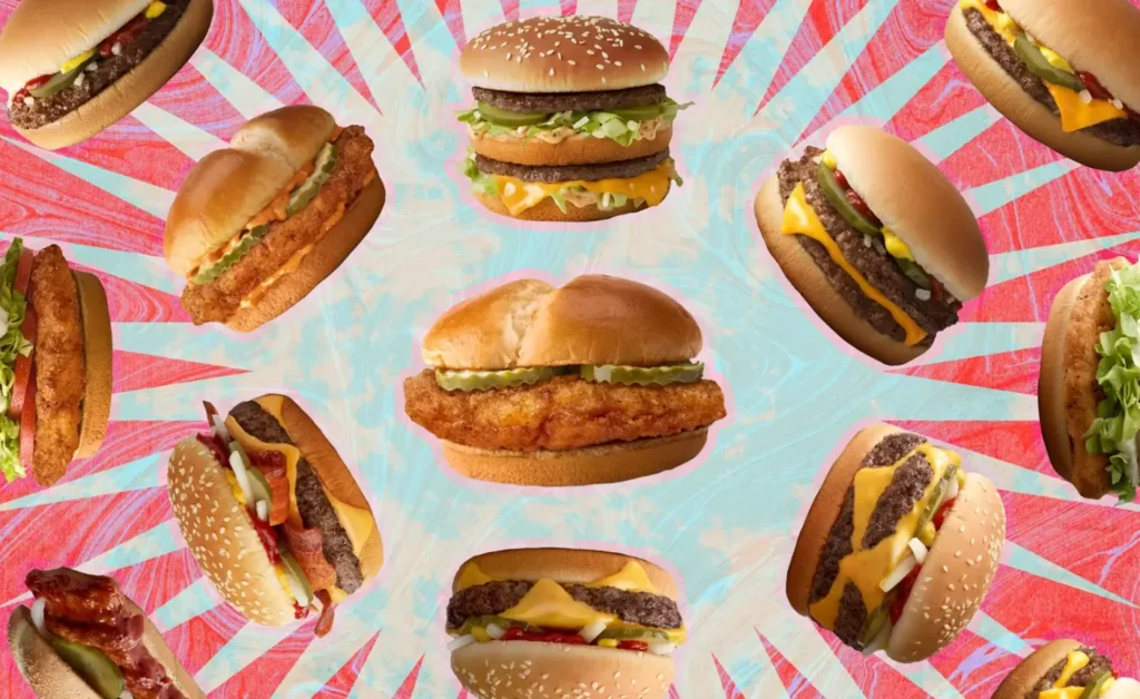 Burgers and Sandwiches Menu